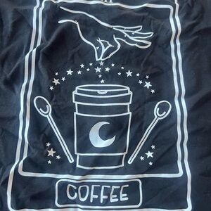 Black and White Coffee-Themed Tank